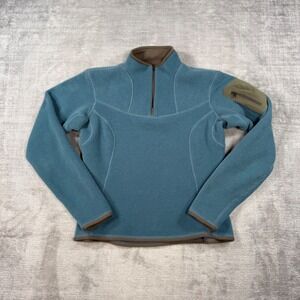 Arcteryx Rho AR Sweatshirt Youth Large Blue Quarter Zip Fleece Outdoors Midlayer